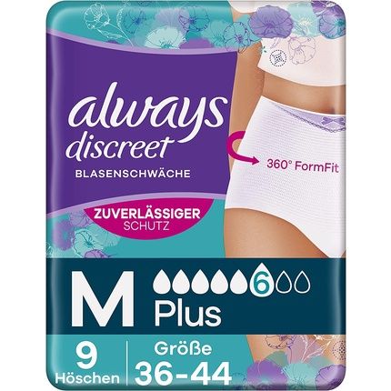 Always Discreet Incontinence Pants For Women Size M Plus - Pack Of 9
