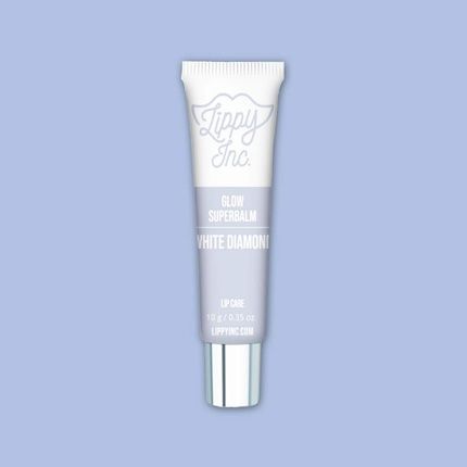 Lippy Inc. Glow White Diamond Superbalm Glossy Lip Balm With Avocado Oil, Argan Oil, And Macadamia Oil