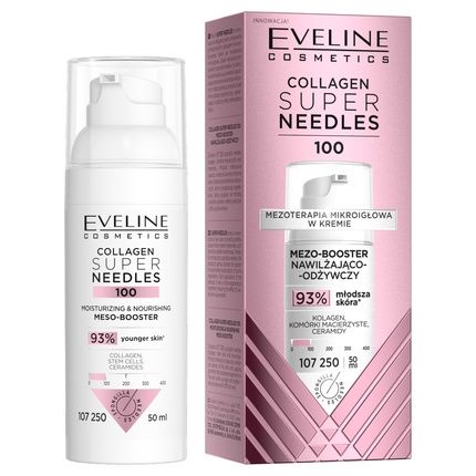 Eveline Collagen Super Needles 100 Moisturizing Nourishing Mezo-Booster 50Ml