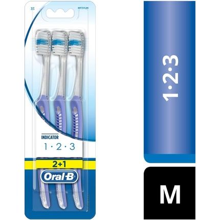 Oral-B Manual 1 2 3 Indicator Toothbrush 60G