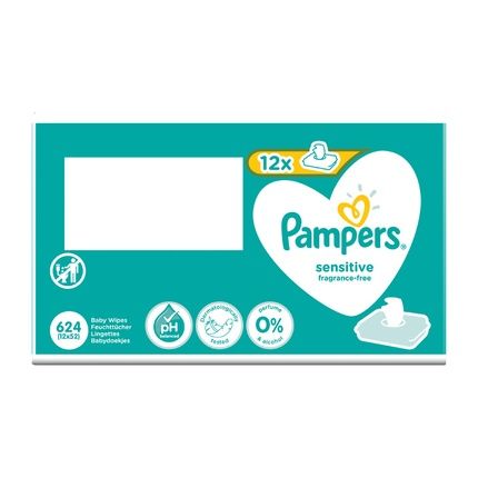 Pampers Sensitive Wet Wipes Giga Pack 12X52