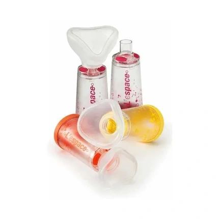 Air Liquide Distance Camera For Premeasured Spray Dispensers L'Espace 220 Ml For Adults With Mouthpiece Inspiration Valve 2 Expiration Valves Color Code Magenta