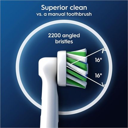 Oral-B Pro Cross Action Electric Toothbrush Head X-Shape And Angled Bristles - Image 3