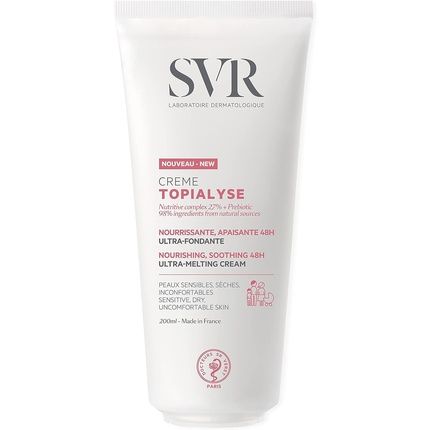 Svr Topialyse Moisturising Face + Body Cream For Dry + Sensitive Skin 200Ml