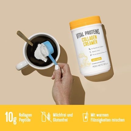 Vital Proteins Collagen Coffee Creamer With Collagen Peptides Vanilla 305G - Image 3