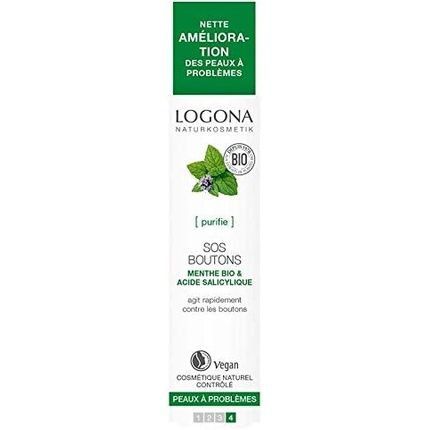 Logona Visage Sos Organic Mint And Salicylic Acid Spot Treatment 6Ml