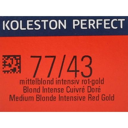 Wella Koleston Perfect Me+ Vibrant Reds 77/43 Mittelblond-Intensiv Rot-Gold (60 Ml)