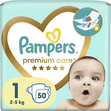 Pampers Premium Care Diapers Size 1 - 50 Pieces