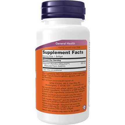 Now Foods Ubiquinol 200Mg 60 Softgels