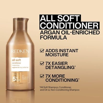 Redken All Soft Conditioner For Unisex 10.1 Oz