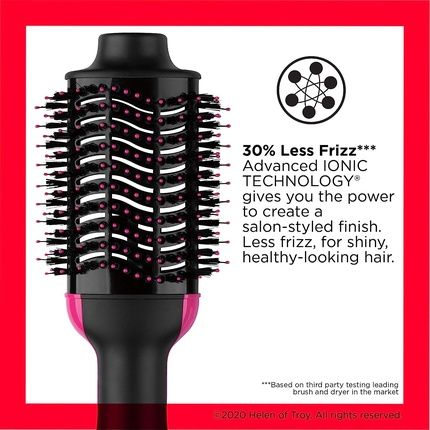 Revlon One-Step Hair Dryer & Volumizer Hot Air Brush Black/Pink - Image 3