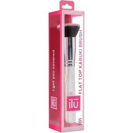 T4B 100 Series Ilu Kabuki Flat Brush For Face Makeup White 101 - Image 3