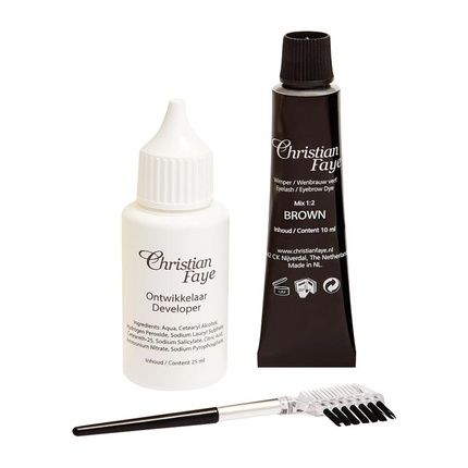 Christian Faye Eyebrow Eyelash Dye Brownblack