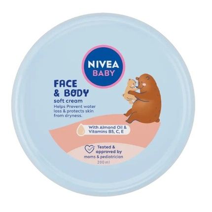 Nivea Moisturizing Face And Body Cream Baby Face & Body Soft Cream 200 Ml