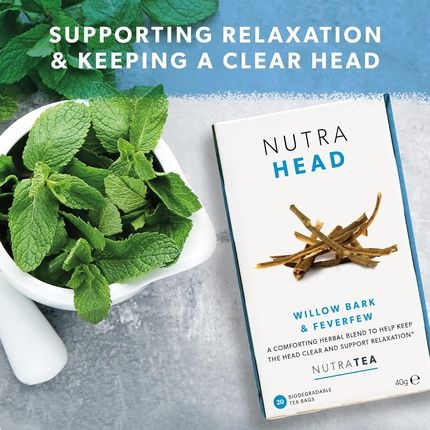 Nutrahead Migraine Relief Tea Headache Relief Tea For Tension Headache Relief And Migraines Includes Feverfew Willow Bark And Rhodiola 20 Enveloped Tea Bags - Image 3