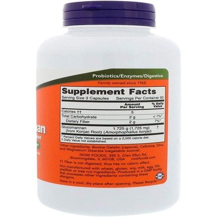 Now Foods Glucomannan 575Mg 180 Capsules