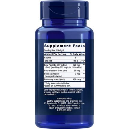 Life Extension Palmettoguard Saw Palmetto & Beta-Sitosterol Supplements For Men 30 Softgels