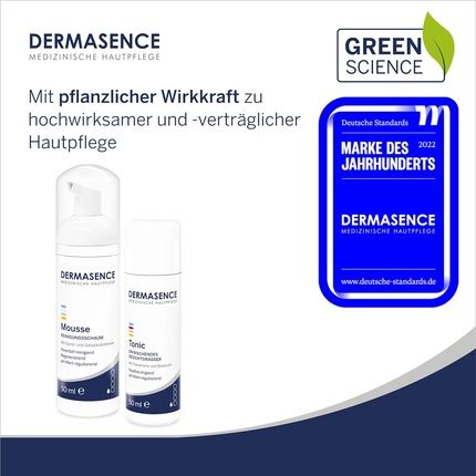 Dermasence Travel Set Mousse/Tonic 50Ml X 2 - Clarifying Cleansing Foam And Soothing Facial Toner In Convenient Travel Size - Suitable For Carry-On Refreshing 50Ml (2 Pack)