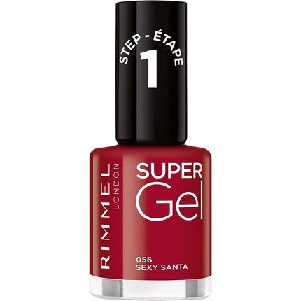 Rimmel London Super Gel Nail Polish At-Home Gel Manicure Sexy Santa Red Shades 12Ml