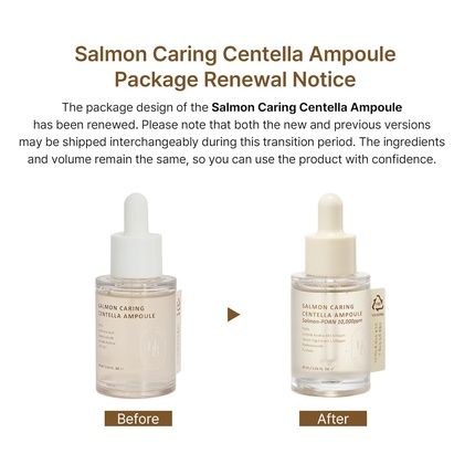 Heveblue Salmon Caring Centella Ampoule With Salmon Pdrn And Salmon Egg Extract