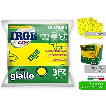 Casapiu' Multipurpose Cloth Yellow - Pack Of 3