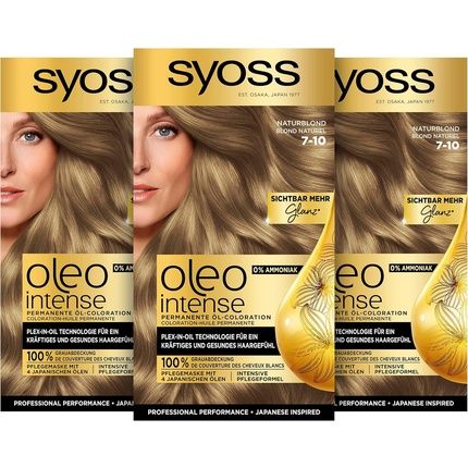 Syoss Oleo Intense Permanent Oil Colouration 7-10 Natural Blonde With Nourishing