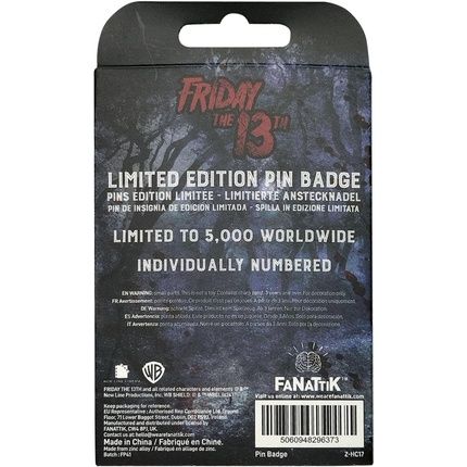 Friday 13Th Pin Badge Duo With Connecting Chain - Image 3