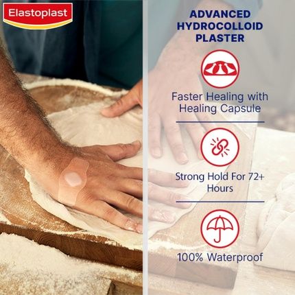 Elastoplast Second Skin Protection Plasters 6 Pieces Hydrocolloid Waterproof
