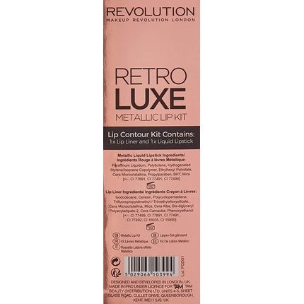 Makeup Revolution Sovereign Retro Luxe Metallic Lip Kit - Image 3