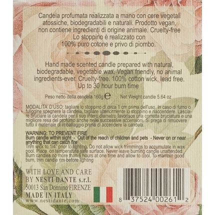 Nesti Dante Perfumed Candle Florentine Rose And Peony, 1Er Pack 1 X 0.16 Kg - Image 3