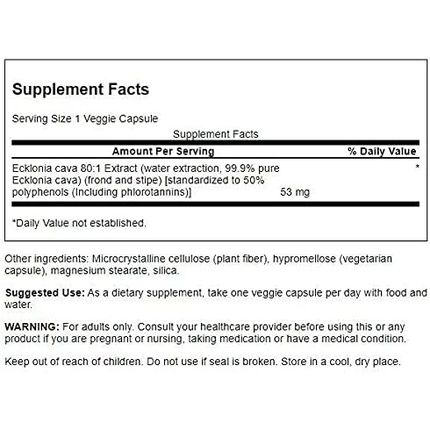 Swanson Ecklonia Cava Extract Standardized 30 Veg Caps