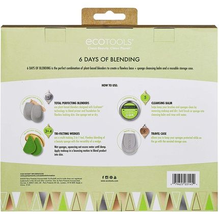 Ecotools Blending Makeup Sponge Gift Set 6 Days Of Blending Kit