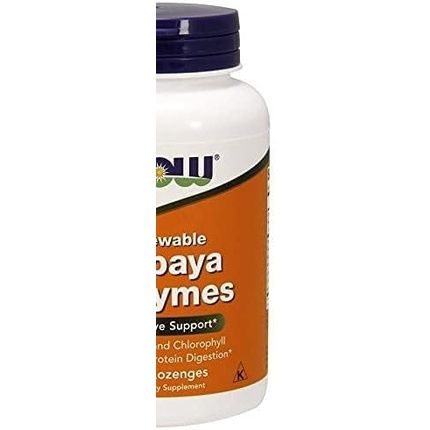 Now Papaya Enzyme With Mint And Chlorophyll Digestive Support 180 Chewable Lozenges 540 Count - Image 3