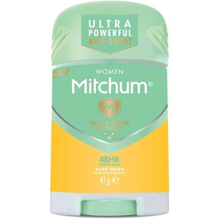 Mitchum Women Triple Odor Defense 48Hr Protection Deodorant Stick & Antiperspirant Pure Fresh 41G