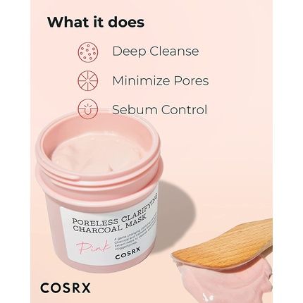 Cosrx Pink Pore Clarifying Charcoal Mask 3.8 Fl. Oz / 110G - Detox Face Clay Mask For Blackheads, Pores, And Acne Control - Image 3