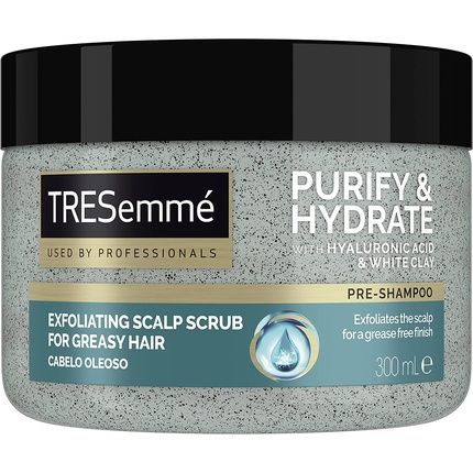 Tresemme Purify & Hydrate Scalp Scrub With Hyaluronic Acid And White Clay For Greasy Hair 300Ml