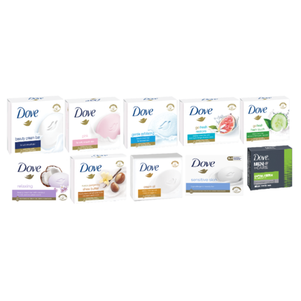 Dove Multicolor 1/4 Moisturising Cream Bar Soap 90G - Image 4