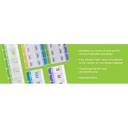 Acu-Life Daily Kidney Shaped Pill Organizer Vitamin Case And Medicine Box Slim Design Pocket Pharmacy 3 Compartments