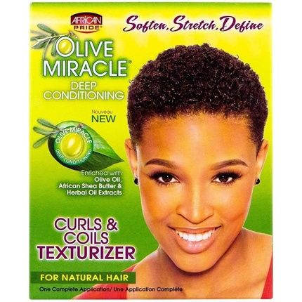 African Pride Olive Miracle Curls & Coils Texturizer Kit