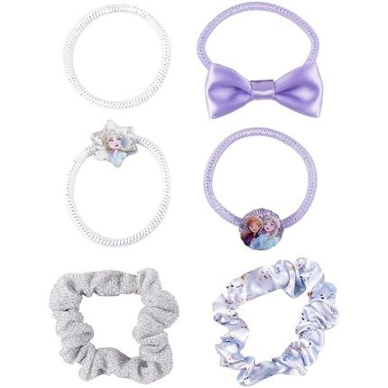 Frozen Hair Ties Assorted Colors Durable Materials Various Patterns And Shapes Original Product Designed In Spain Pack Of 6