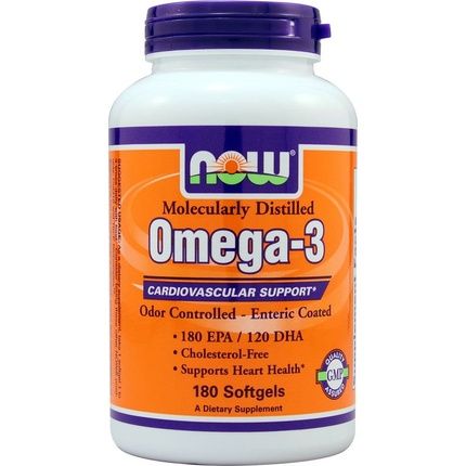 Molecularly Distilled Omega-3 1000Mg Fish Oil 180 Softgels