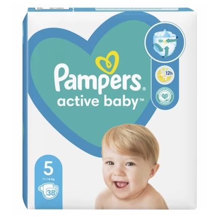 Pampers Active Baby 5 Disposable Diapers - 38 Pieces