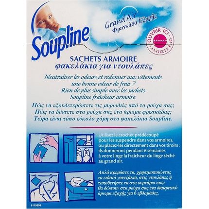 Soupline Great Outdoors Scented Armoire Sachets With 3 Hooks
