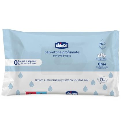 Chicco Multipurpose Cleansing Wipes For Newborns Alcohol-Free Perfumed