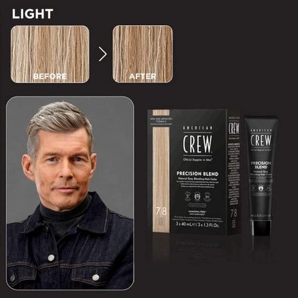 American Crew Precision Blend Lote Cream Number 7/8 Gel Set Light - Image 3