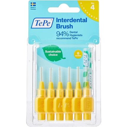 Tepe Interdental Brush 0.7Mm Yellow 6 Pieces