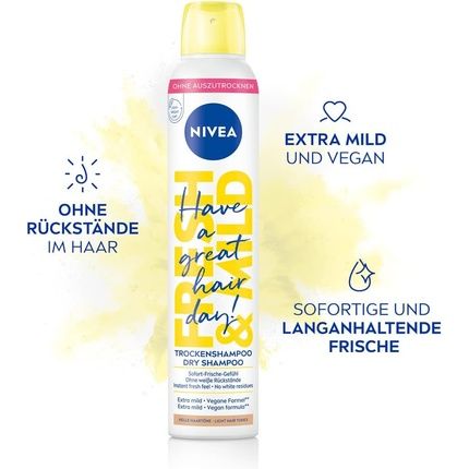 Nivea Fresh & Mild Dry Shampoo For Light Hair Tones 200Ml