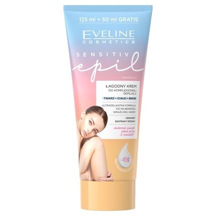 Eveline Sensitive Epil Gentle Cream For Comprehensive Hair Removal 175Ml
