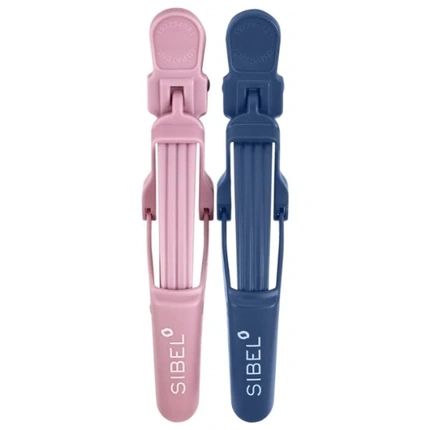 Sibel Sib Gator Clips Crocodile Clips 2X9Cm + 2X11Cm Pink And Blue X4