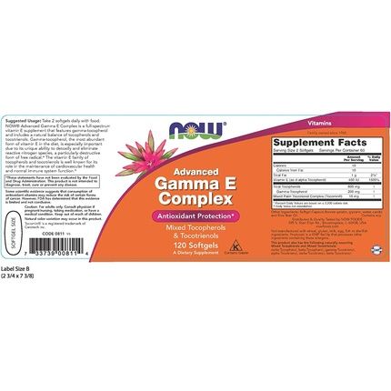 مركب جاما إي المتقدم، 120 كبسولة هلامية